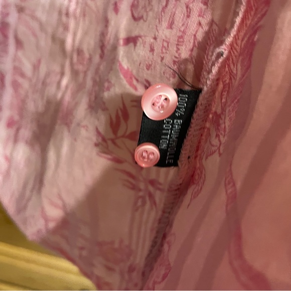 Pink Floral Button Down Blouse - Picture 4 of 7